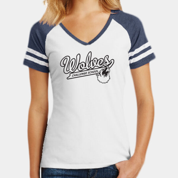 BASEBALL - Women's Game V Neck Tee Thumbnail