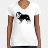 Women's Fine Jersey V-Neck Tee Thumbnail