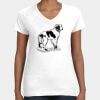 Women's Fine Jersey V-Neck Tee Thumbnail