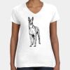 Women's Fine Jersey V-Neck Tee Thumbnail