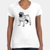 Women's Fine Jersey V-Neck Tee Thumbnail