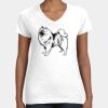Women's Fine Jersey V-Neck Tee Thumbnail