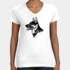 Women's Fine Jersey V-Neck Tee Thumbnail