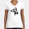 Women's Fine Jersey V-Neck Tee Thumbnail