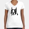 Women's Fine Jersey V-Neck Tee Thumbnail