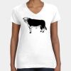 Women's Fine Jersey V-Neck Tee Thumbnail