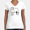 Women's Fine Jersey V-Neck Tee Thumbnail