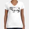 Women's Fine Jersey V-Neck Tee Thumbnail