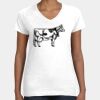 Women's Fine Jersey V-Neck Tee Thumbnail