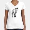Women's Fine Jersey V-Neck Tee Thumbnail