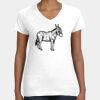 Women's Fine Jersey V-Neck Tee Thumbnail