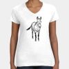 Women's Fine Jersey V-Neck Tee Thumbnail