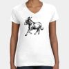 Women's Fine Jersey V-Neck Tee Thumbnail