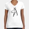 Women's Fine Jersey V-Neck Tee Thumbnail