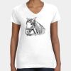 Women's Fine Jersey V-Neck Tee Thumbnail