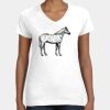 Women's Fine Jersey V-Neck Tee Thumbnail
