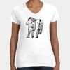 Women's Fine Jersey V-Neck Tee Thumbnail