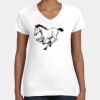 Women's Fine Jersey V-Neck Tee Thumbnail
