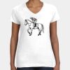 Women's Fine Jersey V-Neck Tee Thumbnail