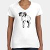 Women's Fine Jersey V-Neck Tee Thumbnail