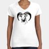 Women's Fine Jersey V-Neck Tee Thumbnail