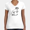 Women's Fine Jersey V-Neck Tee Thumbnail