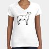 Women's Fine Jersey V-Neck Tee Thumbnail