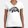 Women's Fine Jersey V-Neck Tee Thumbnail
