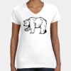 Women's Fine Jersey V-Neck Tee Thumbnail