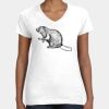 Women's Fine Jersey V-Neck Tee Thumbnail