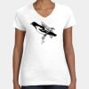 Women's Fine Jersey V-Neck Tee Thumbnail