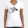 Women's Fine Jersey V-Neck Tee Thumbnail
