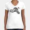 Women's Fine Jersey V-Neck Tee Thumbnail