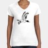 Women's Fine Jersey V-Neck Tee Thumbnail