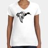 Women's Fine Jersey V-Neck Tee Thumbnail