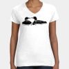 Women's Fine Jersey V-Neck Tee Thumbnail