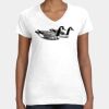 Women's Fine Jersey V-Neck Tee Thumbnail