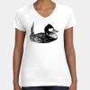 Women's Fine Jersey V-Neck Tee Thumbnail