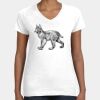 Women's Fine Jersey V-Neck Tee Thumbnail