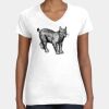 Women's Fine Jersey V-Neck Tee Thumbnail