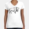 Women's Fine Jersey V-Neck Tee Thumbnail