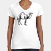 Women's Fine Jersey V-Neck Tee Thumbnail