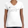 Women's Fine Jersey V-Neck Tee Thumbnail