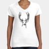 Women's Fine Jersey V-Neck Tee Thumbnail