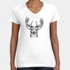 Women's Fine Jersey V-Neck Tee Thumbnail