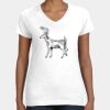 Women's Fine Jersey V-Neck Tee Thumbnail