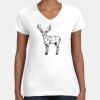 Women's Fine Jersey V-Neck Tee Thumbnail