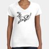 Women's Fine Jersey V-Neck Tee Thumbnail