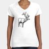 Women's Fine Jersey V-Neck Tee Thumbnail