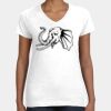 Women's Fine Jersey V-Neck Tee Thumbnail